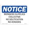 Signmission OSHA Notice Sign, 3.5" Height, 5" Width, Members Only All Guests Must Be Accompanied Sign, Landscape OS-NS-D-35-L-14201 - alternate 1